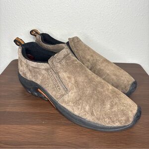 Merrell Jungle Moc Mens 13 Slip On Gunsmoke Brown Suede Shoes J60787